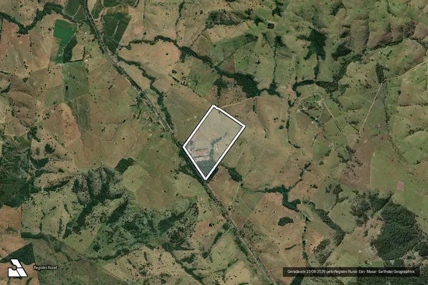 Imagem de satélite de SÍTIO NOSSA SENHORA APARECIDA - 001 em Santo Antônio da Platina - PR
