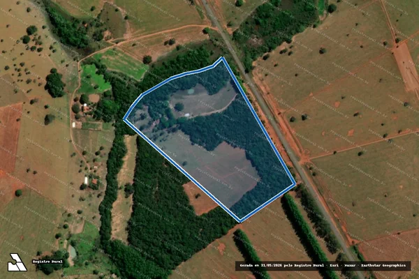 Imagem de satélite de Fazenda Boa Vista - Lugar Chibata - Parcela 1 em Cezarina - GO