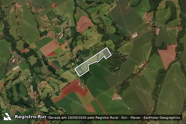 Imagem de satélite de PARTE DO LOTE RURAL N° 97 DO 1° POLIGONO DA COLONIZADORA GAUCHA - Parcela 1 em São Miguel do Iguaçu - PR