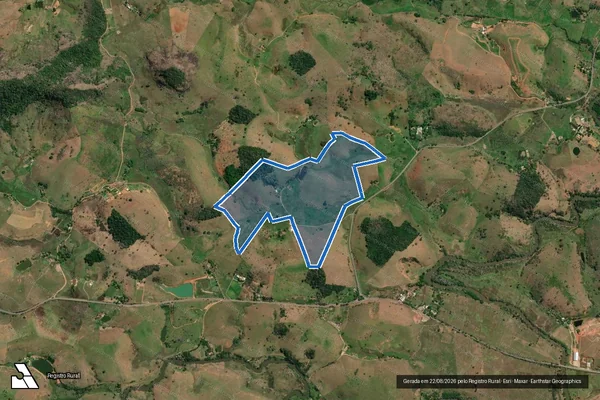 Imagem de satélite de PRATA - CARANGOLA - Parcela 1 em Itaperuna - RJ