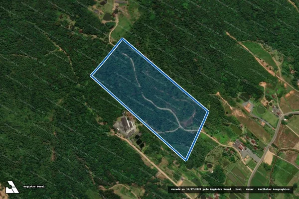 Imagem de satélite de Fazenda Jaraguá / Mat. 12402 em Jaraguá do Sul - SC