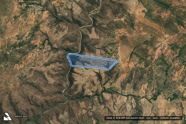 Imagem de satélite de FAZENDA CHAPADA - Parte 1 em Jequitaí - MG