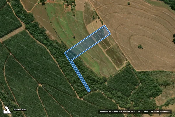 Imagem de satélite de Lote de terras n° 02 - PARCELA 04 em Tuneiras do Oeste - PR