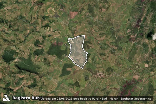 Imagem de satélite de PONTE ALTA, PALMITAL, SAFIRA, MARGENS DIREITA E ESQUERDA DO RIBEIRÃO POCRANE E HUMAITA - Parte 1 em Pocrane - MG