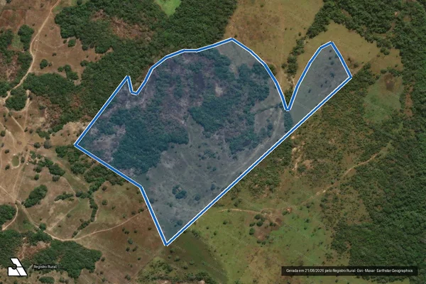 Imagem de satélite de FAZENDA LAVRINHA DE SÃO SEBASTIÃO - Parcela 1 em Santa Rita do Novo Destino - GO