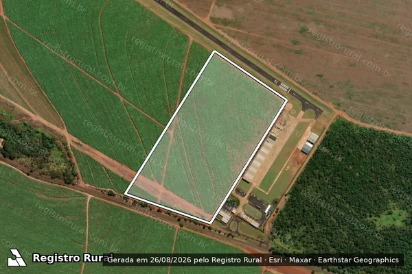 Imagem de satélite de Fazenda Palmitos Gleba IV (Remanescente) - Fazenda Palmitos Gleba IV ? Desmembrada em Orlândia - SP