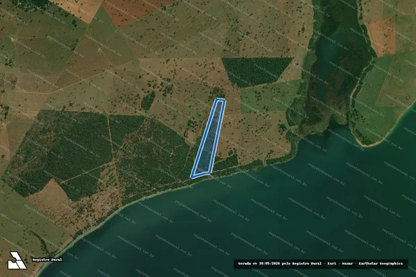 Imagem de satélite de Fazenda São Carlos- GLEBA B - Área Desmembrada em Anaurilândia - MS
