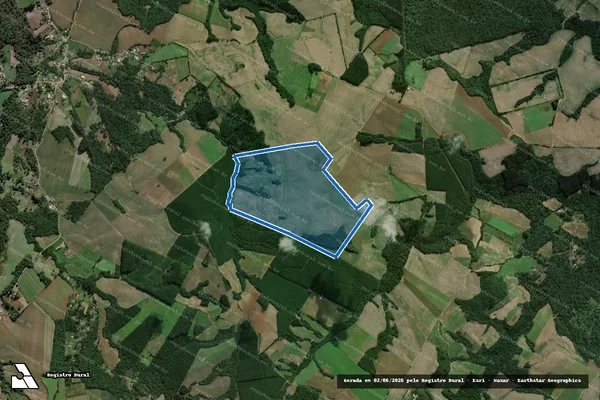 Imagem de satélite de CACHOEIRA - Matrícula 2190 em Fernandes Pinheiro - PR
