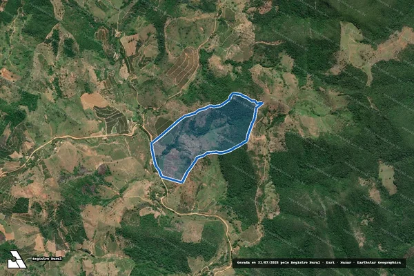 Imagem de satélite de Fazenda do Córrego Vermelho - Fazenda do Córrego Vermelho 2 em Santa Rita do Itueto - MG