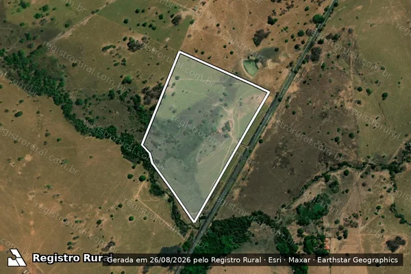Imagem de satélite de FAZENDA VALE DOS SONHOS - PARCELA 02 em Sanclerlândia - GO