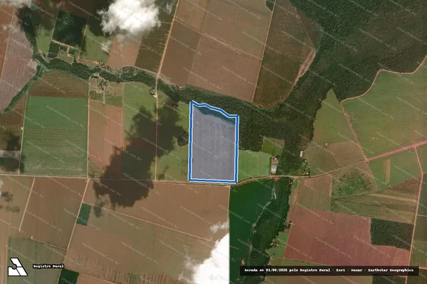 Imagem de satélite de LOTE 456 ? P.A PINGOS D AGUA - Parte 1 em Querência - MT