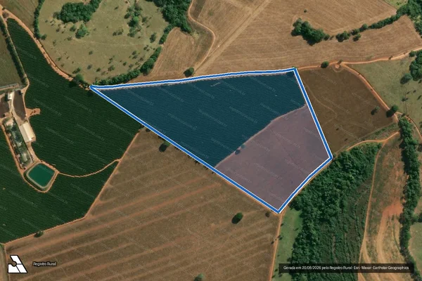 Imagem de satélite de FAZENDA COCAIS - PARCELA 03 em Iraí de Minas - MG