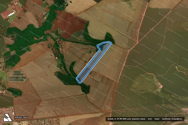 Imagem de satélite de FAZENDA LAGEADO, LUGAR DENOMINADO PRIMAVERA - FAZENDA LAGEADO, LUGAR DENOMINADO PRIMAVERA (GLEBA 2 ) em Jataí - GO