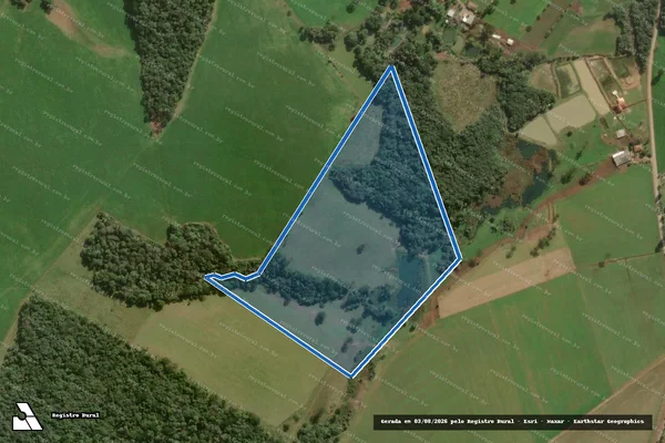 Imagem de satélite de FAZENDA PALMITO - Gleba B em Papanduva - SC