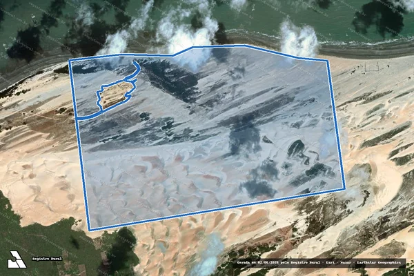Imagem de satélite de Fazenda Moreias - Área remanescente ? Gleba A em Camocim - CE