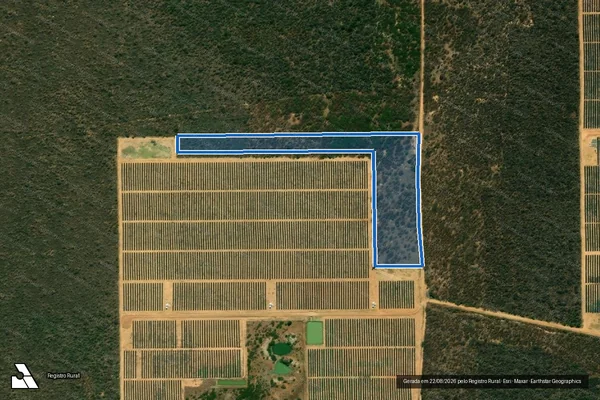 Imagem de satélite de FAZENDA LAGOA DA BARAUNA - PARCELA 2 em Oliveira dos Brejinhos - BA