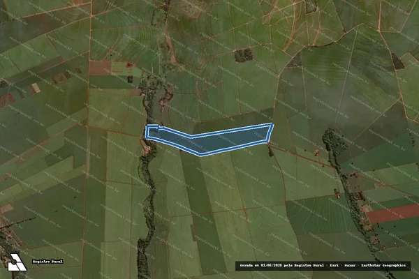 Imagem de satélite de Lotes de Terras - Parcela 1 em Cândido Mota - SP