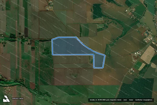 Imagem de satélite de Fazenda Nossa Senhora Aparecida - Gleba 3 em Alvorada do Sul - PR