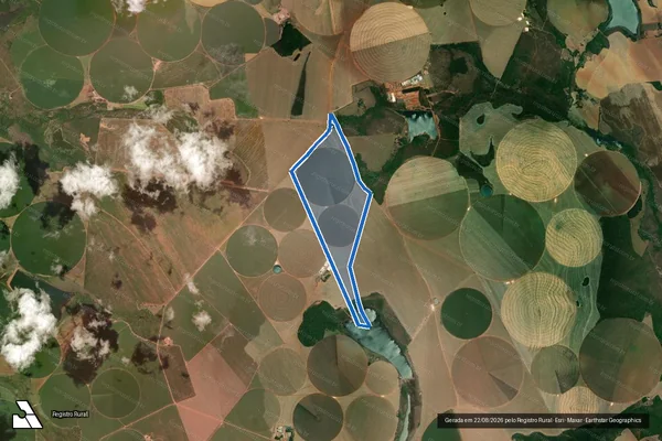 Imagem de satélite de Fazenda Guariba e Palmeiras Lugar denominado Retiro da Vargem Grande - 001 em Unaí - MG