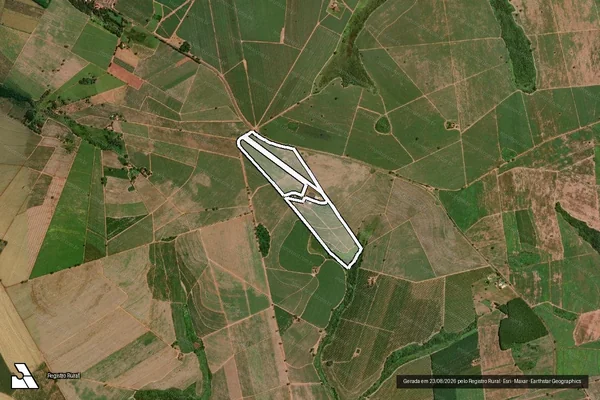 Imagem de satélite de Sitio Santo Antonio - Area B em Olímpia - SP