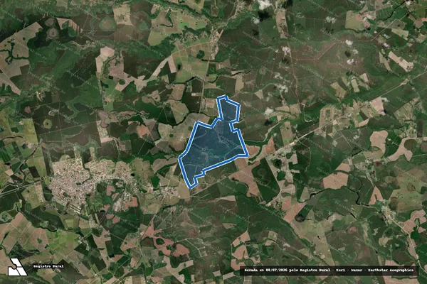 Imagem de satélite de Fazenda Veraneio - Matrícula 1342 em Nova Viçosa - BA
