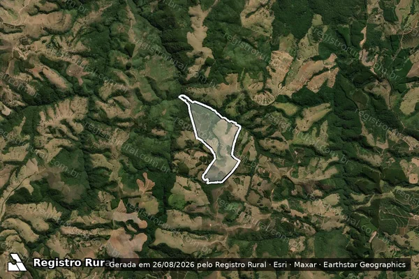 Imagem de satélite de FAZENDA BORRACHUDO  - Parte 1 em Tapiraí - MG