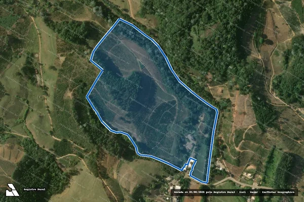 Imagem de satélite de Fazenda Pedra Roxa - Gleba Única em Ibitirama - ES