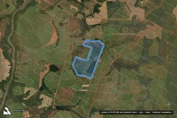 Imagem de satélite de Fazenda Lavrinha de São Sebastião - Parcela 1 em São Luiz do Norte - GO