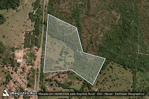 Imagem de satélite de Gleba Presidente Kennedy, Lote GPK-005 - Parte 1 em Brasilândia do Tocantins - TO