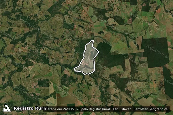 Imagem de satélite de Fazenda Jaguarete - Parcela 1 em Nioaque - MS