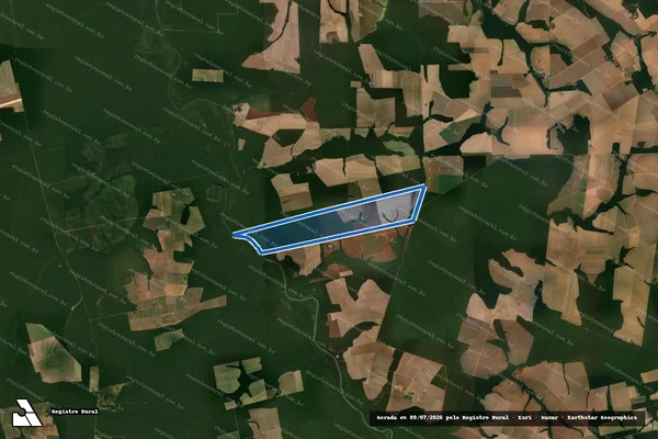 Imagem de satélite de FAZENDA DOIS CÓRREGOS em Tapurah - MT