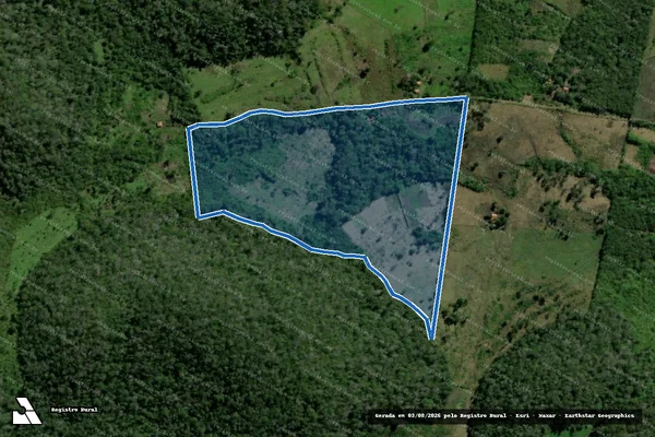 Imagem de satélite de P.A. SUMATRA -  Lote 102 em Bodoquena - MS