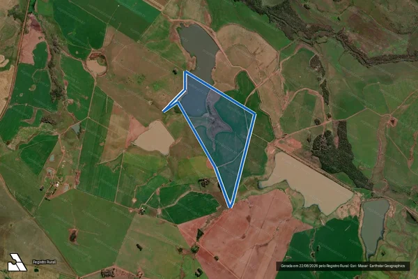 Imagem de satélite de Fazenda São Lucas - Gleba D1 em São Borja - RS