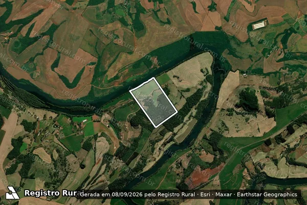 Imagem de satélite de LOTE Nº 164-A, DA GLEBA ENTRE RIOS, 2ª PARTE SECÇÃO ?D? - Parte 1 em Itapejara d'Oeste - PR