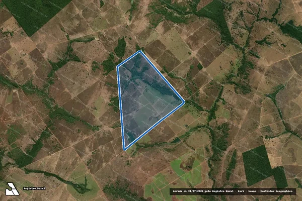 Imagem de satélite de FAZENDA GUANABARA-GLEBA 01-PARTE 4 - PARTE 4 em São Miguel do Araguaia - GO