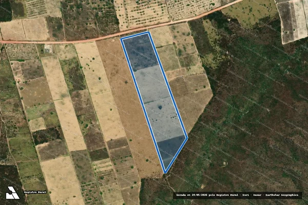 Imagem de satélite de Projeto de Assentamento José Milanês - Lote 129 - Parte 1 em Lagoa Nova - RN