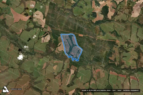 Imagem de satélite de Faz. Seiva Agropecuaria - Gleba 02 em Uberlândia - MG