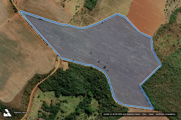Imagem de satélite de Fazenda Santa Rosa de Cima Lugar denominado ?Besouro? - PARTE 1 em Coromandel - MG