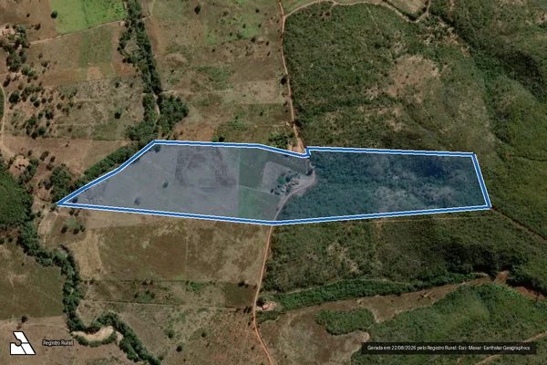 Imagem de satélite de FAZENDA RIBEIRÃO  - GLEBA "A" em Indaiabira - MG