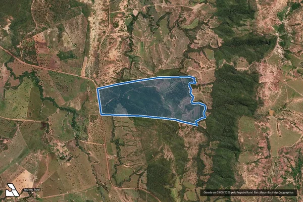 Imagem de satélite de Fazenda Estância Santo Antônio - Parte 1 em Riachinho - MG