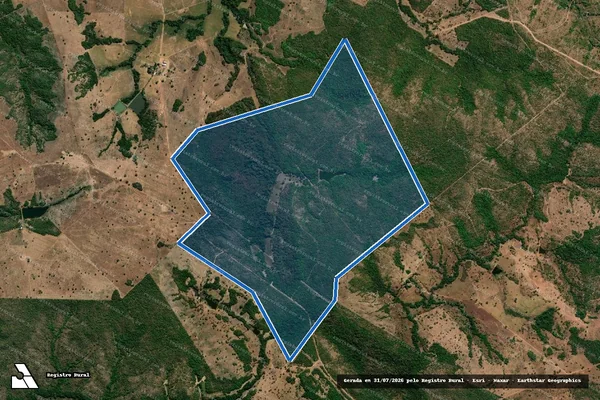 Imagem de satélite de FAZENDA PEDRA DE FOGO em Dueré - TO