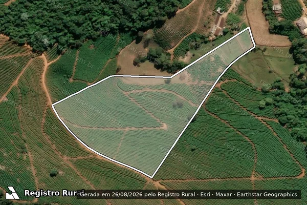 Imagem de satélite de Córrego Vista Alegre - PARCELA 03 em São João do Manhuaçu - MG