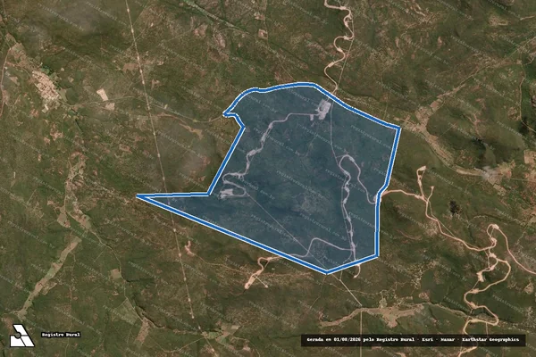 Imagem de satélite de Fazenda Umbuzeiro - Gleba I em Gentio do Ouro - BA