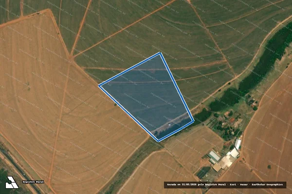 Imagem de satélite de Gleba B da Fazenda Dourado - Parcela 1 em Borborema - SP