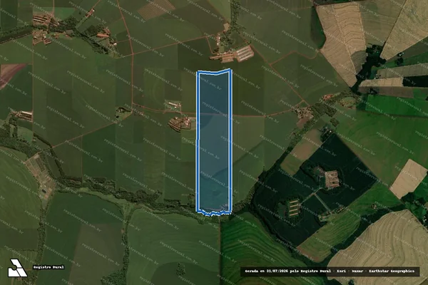 Imagem de satélite de Lote Rural Nº 85/86, da 2ª Parte do 30º Perímetro da Fazenda Britânia - Parcela 1 em Toledo - PR