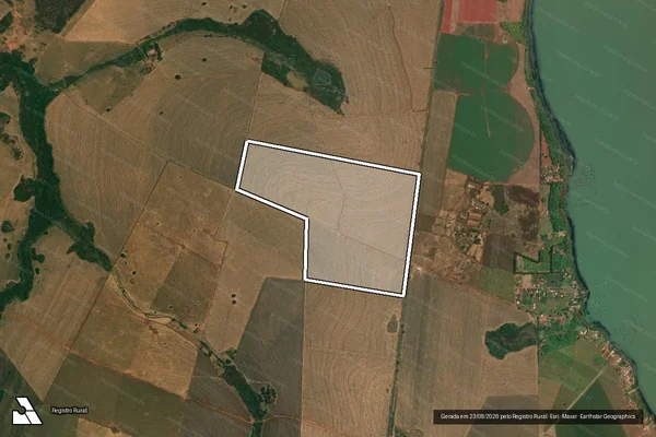 Imagem de satélite de FAZENDA CHATÃO - GLEBA 02 - Gleba 02 em Cachoeira Dourada - MG