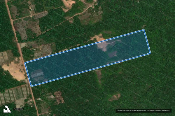 Imagem de satélite de LOTE-252/P.A ABRIL VERMELHO - Parte 1 em Santa Bárbara do Pará - PA