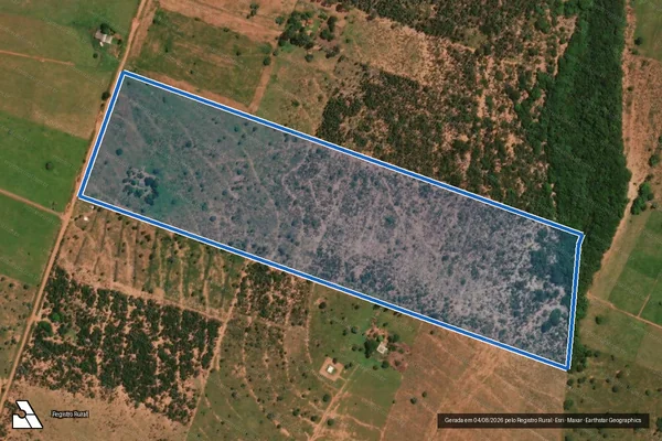 Imagem de satélite de Lote 50 ? Projeto de Assentamento Primavera - Parte 1 em Jaraguari - MS