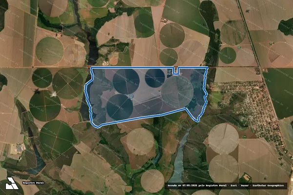 Imagem de satélite de FAZENDA POÇO CLARO OU LAMARÃO em Cristalina - GO