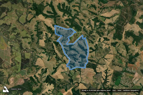 Imagem de satélite de Fazenda Cristina em Rio Claro - SP